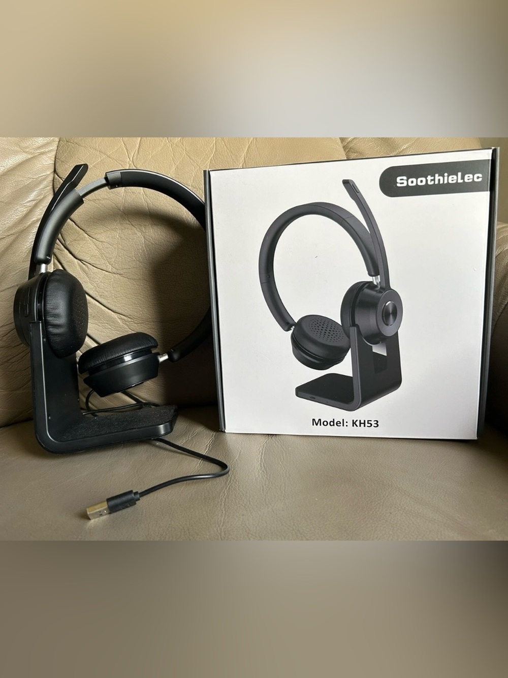 Soothielec Wireless Bluetooth Noise Cancelling Headset Model: KH53 (Black)